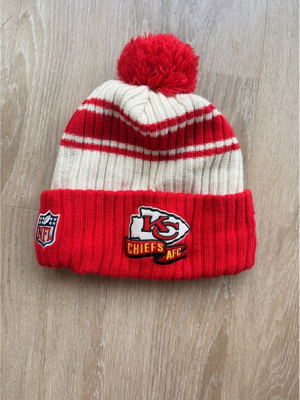 NFL Kansas City Chiefs Pom Pom Knit Beanie Hat